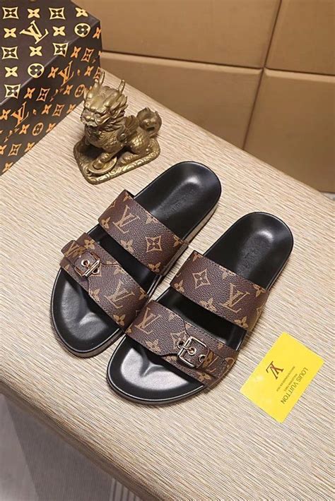 lv black sandals|louis vuitton slip on sandals.